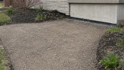 Front Walkway Removal in Thornhill after demolition and cleanup
