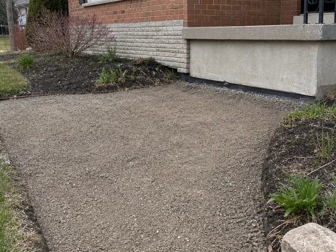 Front Walkway Removal in Thornhill after demolition and cleanup