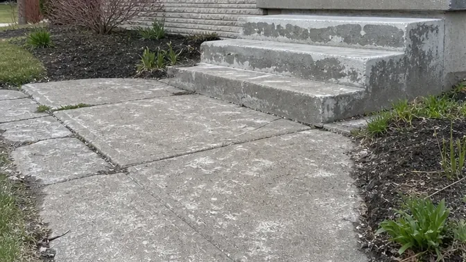 Front Walkway Removal in Thornhill before work began