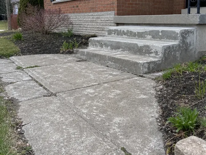 Front Walkway Removal in Thornhill before work began