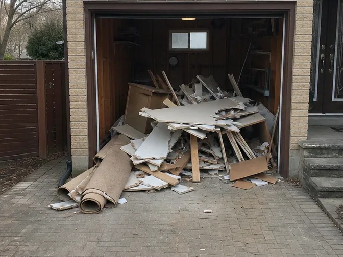 Renovation Debris Removal in Thornhill before work began