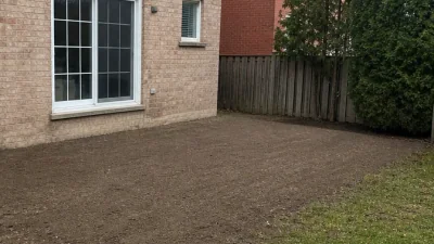 Composite Deck Removal in Richmond Hill after demolition and cleanup