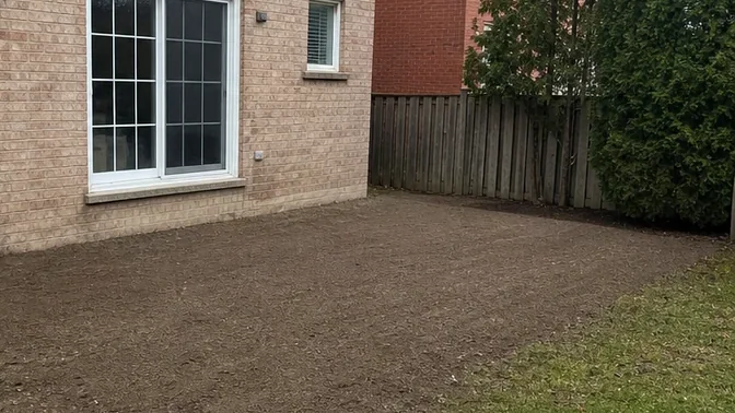 Composite Deck Removal in Richmond Hill after demolition and cleanup