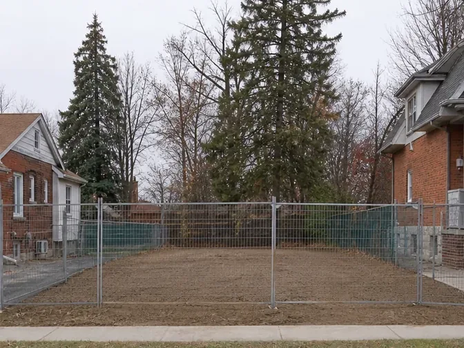 Bungalow Demolition in North York after demolition and cleanup