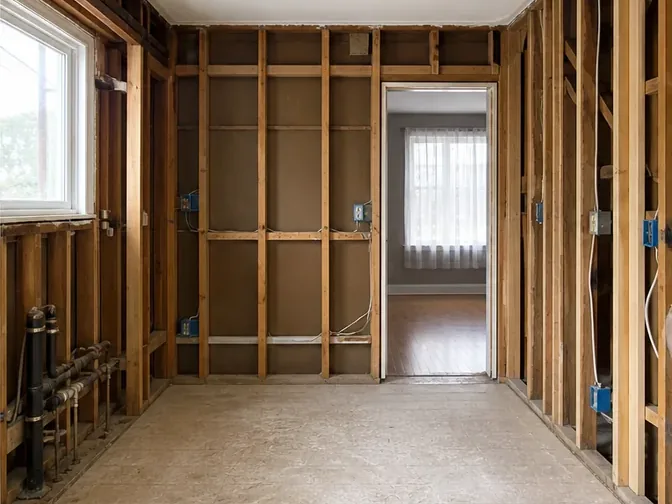 Bungalow Kitchen Gut-Out in Thornhill after demolition and cleanup