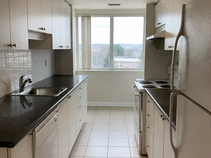 Condo Galley Kitchen Strip-Out in Vaughan before work began