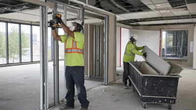 Commercial Demolition crew at work